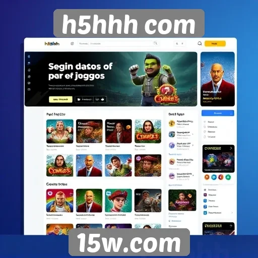 Análise da interface do site de jogos h5hhh com