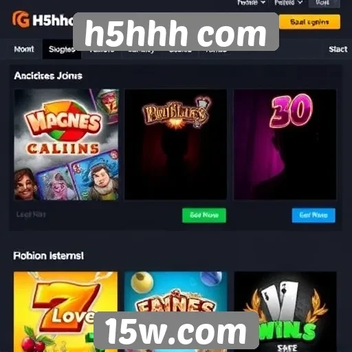 Exploração dos jogos mais populares no site h5hhh com